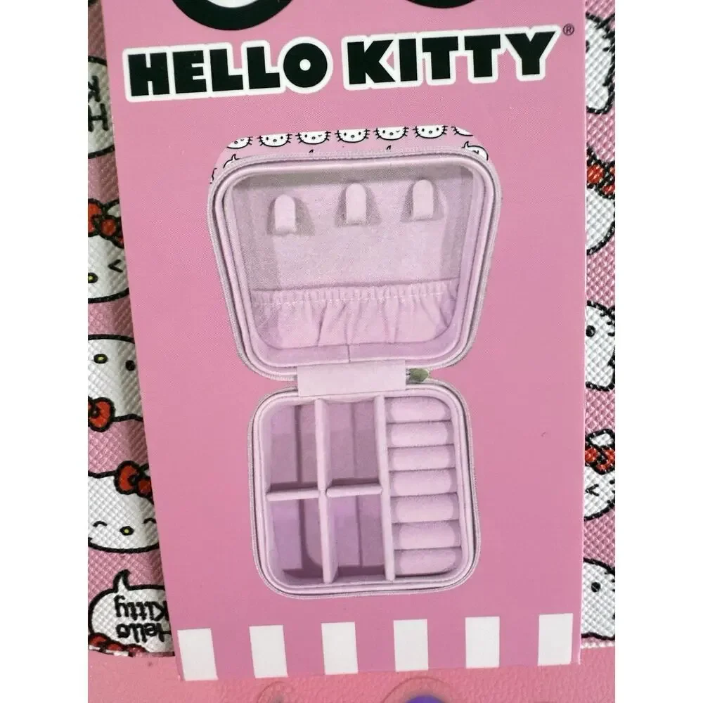 Sanrio Hello Kitty Case Zipper Multi 2024Square Pink Jewelry Travel Storage